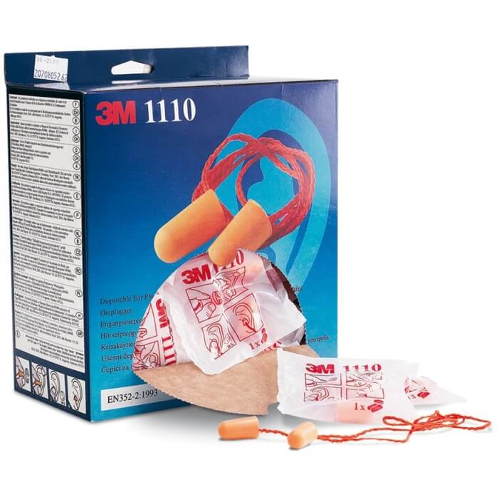 Tapón desechable con cordón 3M 1110 (Caja de 100 pares) - Referencia 1110
